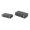 Black Fabric Woven Storage Decorative Trunk with Silver Latches & Buckles Set